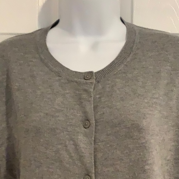 NWT STYLE &Co Womens Recycled Gray Capsule Academia Classic Spring Cardigan M - Picture 2 of 8